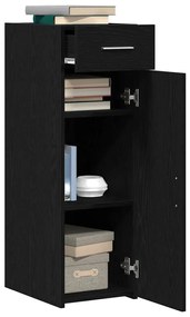 Sideboard vidaXL Preto Carvalho 30x42,5x93 cm Madeira de engenharia