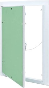 vidaXL Painel de Acesso Verde e Prata 35 x 45 cm Alumínio e Gesso