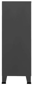 Aparador de arrumação industrial 75x40x115 cm metal antracite