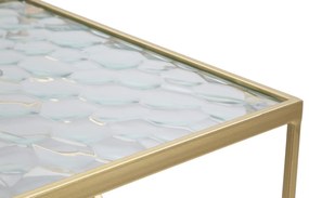 CONJUNTO DE 2 MESAS DE APOIO DOURADAS 31,5X31,5X68-28X28X64 CM