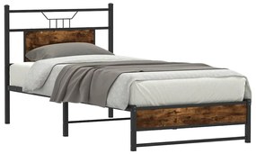 Estrutura cama s/ colchão derivados de madeira carvalho fumado