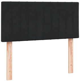 Cama box spring com colchão 90x210 cm veludo preto