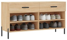 Banco sapateira 102x35x55 cm deriv. madeira carvalho sonoma