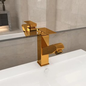 Torneira Extensivel Pichu de Lavatório - Dourado - Design Nórdico