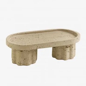 Oval Tray De Resina Carlow Beige Creme - Sklum