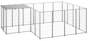 Canil 6,05 m² aço prateado