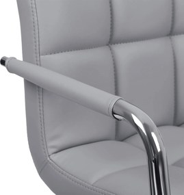 Conjunto 2 Bancos de bar com braço 44,5 x (95-115) x 38 cm cinzento