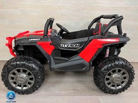 Carro eletrico crianças Buggy Dakar 24V MP4 Vermelho