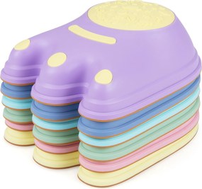Conjunto de 6 Pedras de Equilíbrio com Forma de Monstro, 31 x 23 x 18 cm, Antiderrapantes, Multicolor