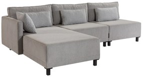 Sofá-Cama de Canto Matris – Cinzento – 285x90x192 cm