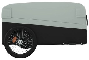 Reboque para bicicleta 45 kg ferro preto e cinza