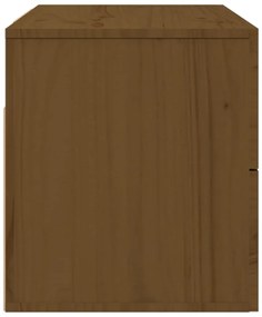 Mesa de cabeceira de parede 50x36x40 cm castanho mel
