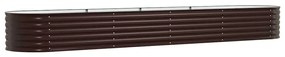Cama Elevada de Jardim Marrom vidaXL 400x80x44 cm Aço Galvanizado