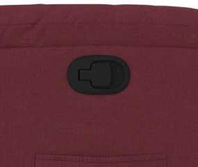 Poltrona reclinável tecido vermelho tinto