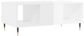 Mesa de centro 90x50x36,5 cm derivados madeira branco brilhante