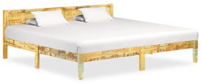 vidaXL Estrutura de cama madeira recuperada maciça 200x200 cm