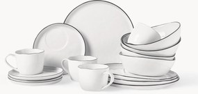 Conjunto de pequeno-almoço em porcelana artesanal Salt, 4 pessoas, conjunto de 16