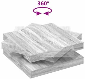 Mesa de centro rotativa a 360 graus 90x90x34,5 cm sonoma cinza