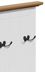 Armário corredor com ganchos BODO branco castanho 50x40x157 cm