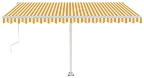 Toldo automático independente 400x300 cm amarelo e branco