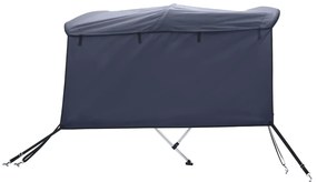 Toldo de 3 arcos Bimini c/ paredes laterais 183x(170-182)x137cm