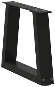 Pés para mesa de centro em V, 2 peças, preto, 40x(30-31,3) cm, aço
