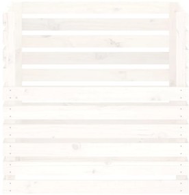 Compostor 80x80x78 cm madeira de pinho maciça branco