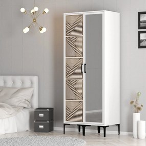 Roupeiro Kumsal PR – Branco – 80 cm x 47,5 cm x 201,4 cm