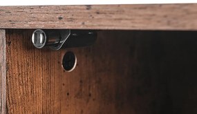Aparador com 1 porta castanho escuro e preto VILSECK Beliani