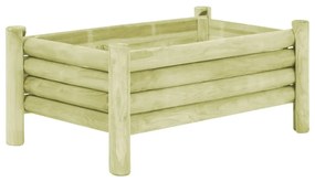 vidaXL Canteiro elevado de jardim 100x60x42 cm pinho impregnado