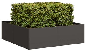 vidaXL Vaso/floreira 100x100x30 cm aço preto