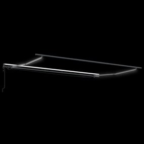 Toldo Retrátil Automático vidaXL com LED Bege 400x350 cm