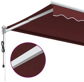 Toldo retrátil automático 300x250 cm bordô