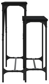 Mesas consola 2 pcs derivados de madeira preto