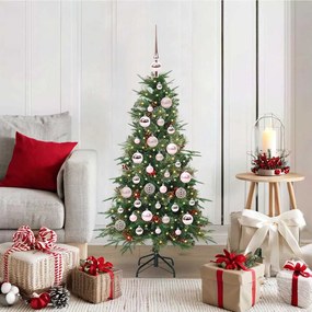 vidaXL Árvore de Natal Articulada Artificial Verde 120 cm PE e PVC