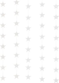 Cortina iluminação c/ estrelas 200 LEDs 8 funções branco quente