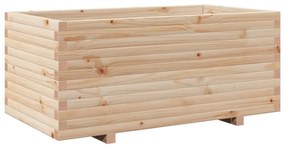 Vaso/floreira de jardim 110x60x49,5 cm madeira de pinho maciça