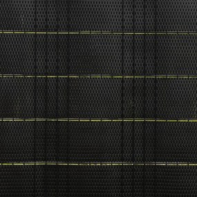 Telas de varanda 5 pcs 255x19 cm vime PE preto