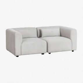 Sofá Modular De 2 Peças Fogler Tecido Cinza Claro - Sklum