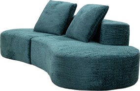 SOFÁ ISLAND TEAL 238X92X78 CM(COMPRESSO) AZUL