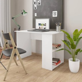 vidaXL Secretária 110x60x73 cm contraplacado branco