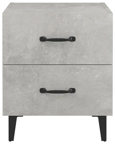 Mesas de cabeceira 2 pcs 40x35x47,5 cm cinzento cimento