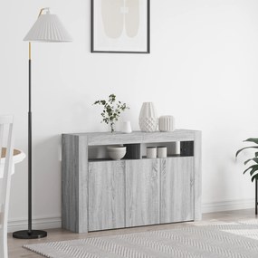 vidaXL Sideboard Cinzento sonoma Madeira engenheirada 116 x 30 x 75 cm