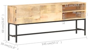 Aparador 145x30x60 cm madeira de mangueira maciça