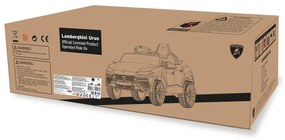 Carro elétrico infantil a bateria 12V Lamborghini Urus Controlo remoto 2,4GHz Branco