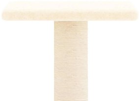 Árvore para gatos c/ postes arranhadores sisal 73 cm cor creme