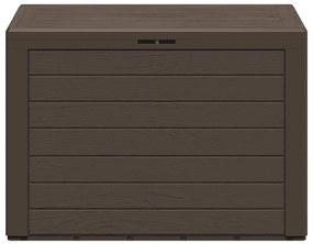 Caixa de arrumação de jardim 78x44x55 cm castanho