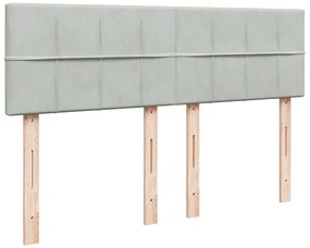 Estrutura de cama otomana com colchão 140x200 cm cinzento claro