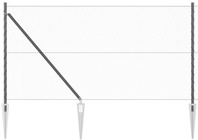 Cerca Hexagonal vidaXL Cinza 1x10 m Aço