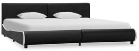 vidaXL Estrutura de cama 180x200 cm couro artificial preto